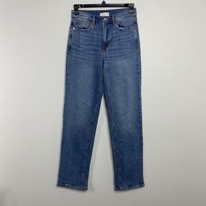 Habitual Reese High Rise Straight Leg Jeans Women's Sz 4/27 (28X33) Medium Wash